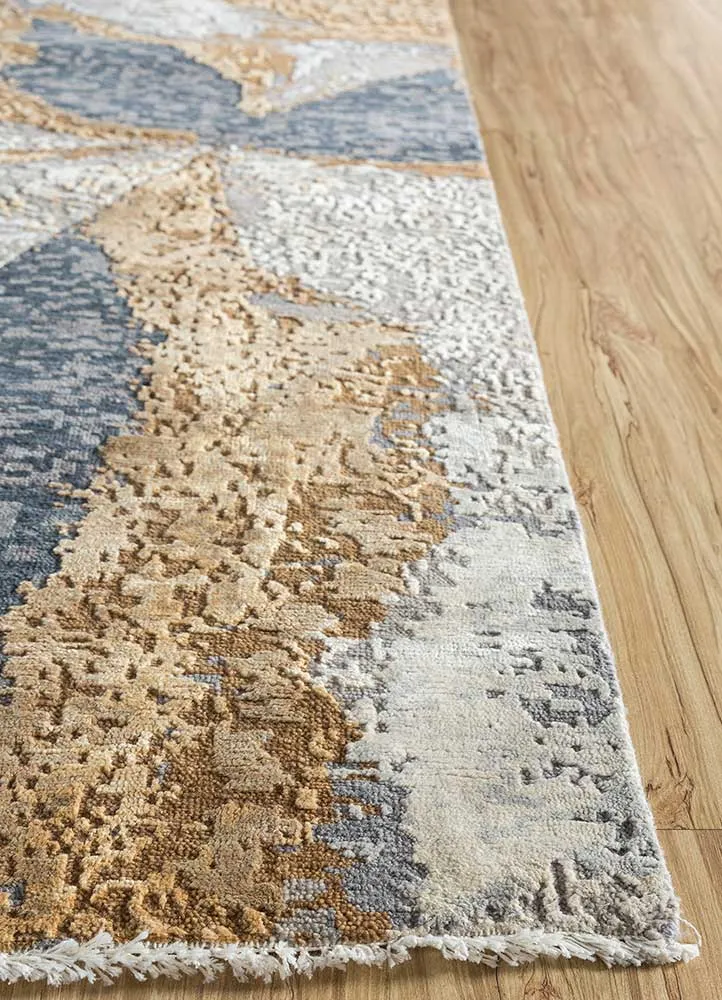 Wollteppich - 240 x 300 cm - silber
