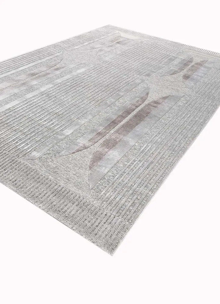 Designer Teppich - 180 x 270 cm - silber