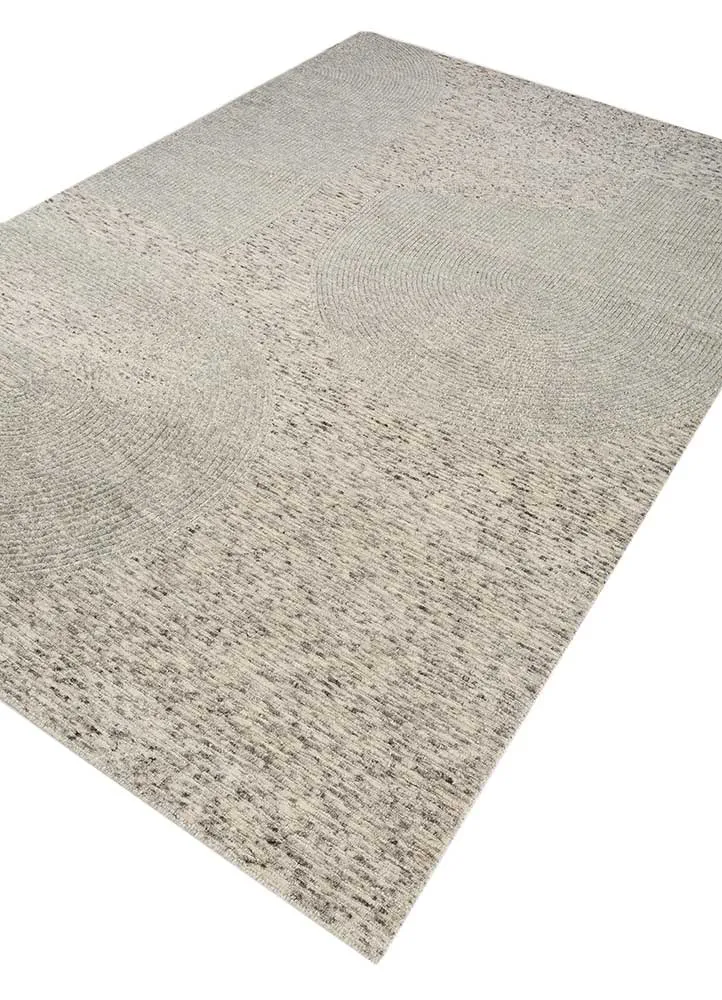 Wollteppich - 180 x 270 cm - silber