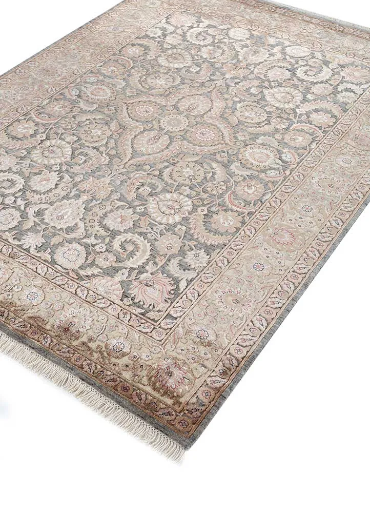 Wollteppich - 150 x 210 cm - hellbeige