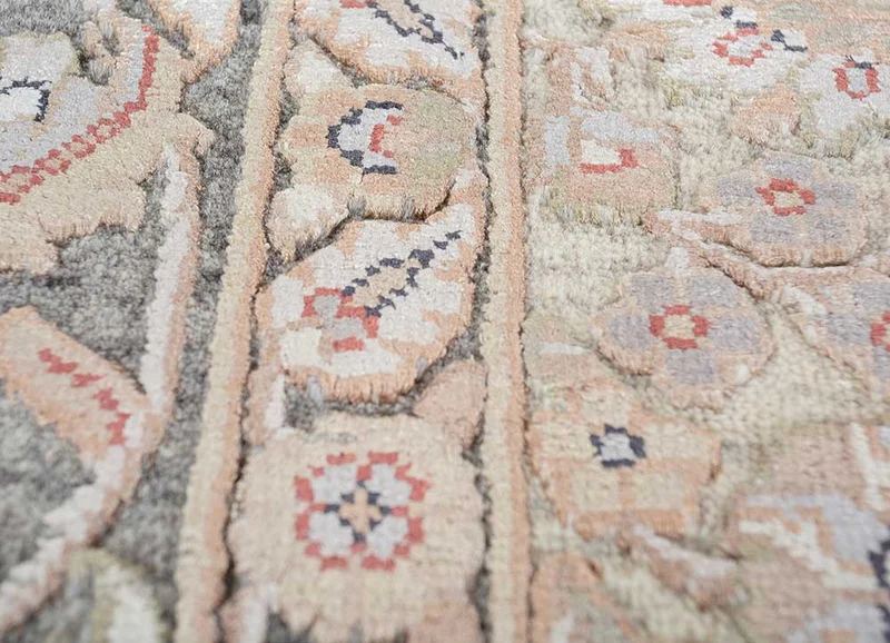 Wollteppich - 150 x 210 cm - hellbeige
