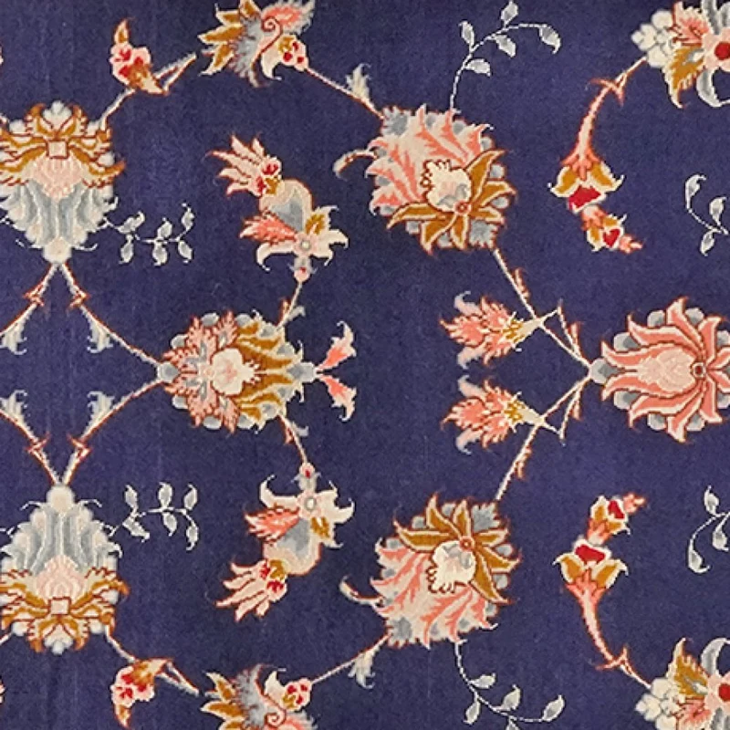 Tabriz 50 Raj · Handgeknüpft – Blau, 201x79 cm