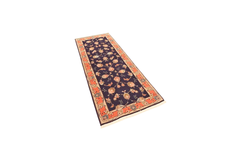 Tabriz 50 Raj · Handgeknüpft – Blau, 201x79 cm