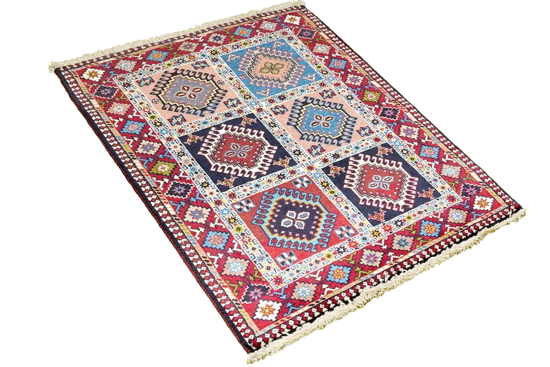 Yalameh · Handgeknüpft – Bunt, 139x85 cm