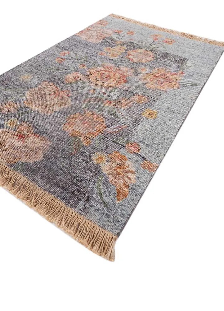 Wollteppich - 60 x 90 cm - mehrfarbig