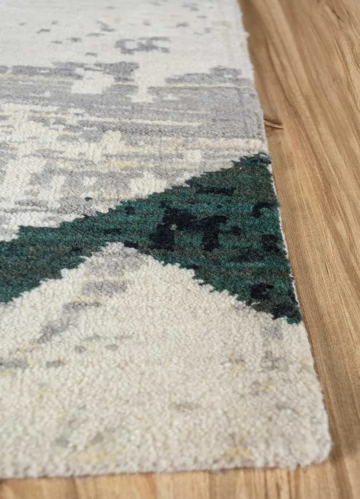Wollteppich - 60 x 90 cm - grün