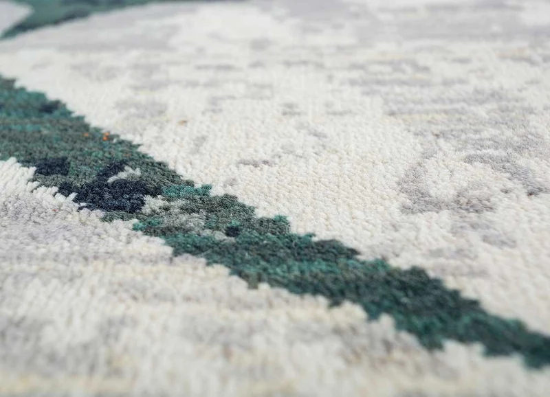 Wollteppich - 60 x 90 cm - grün