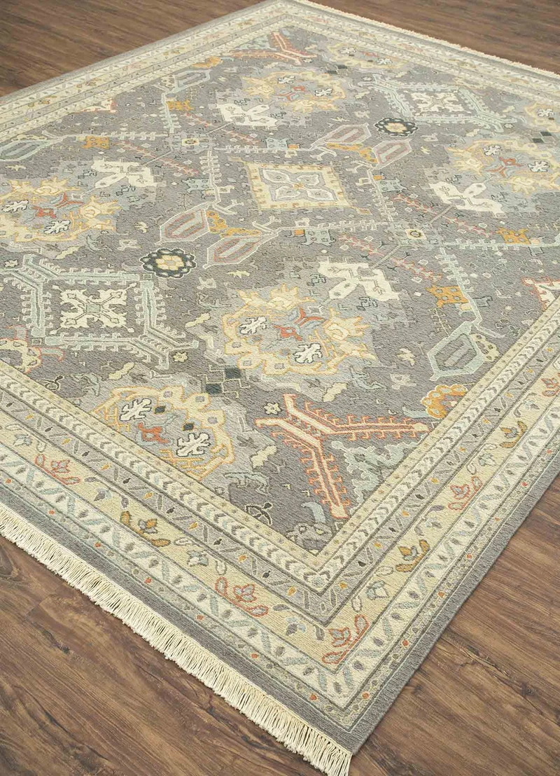 Wollteppich - 60 x 90 cm - olivgrün