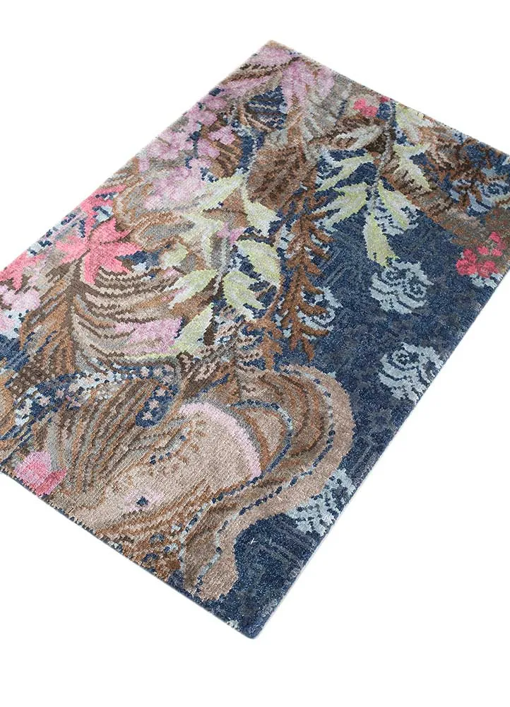 Designer Teppich - 60 x 90 cm - mehrfarbig