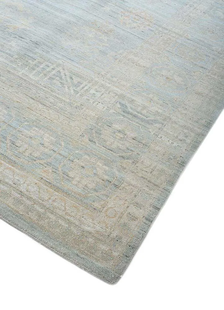Wollteppich - 405 x 510 cm - grau