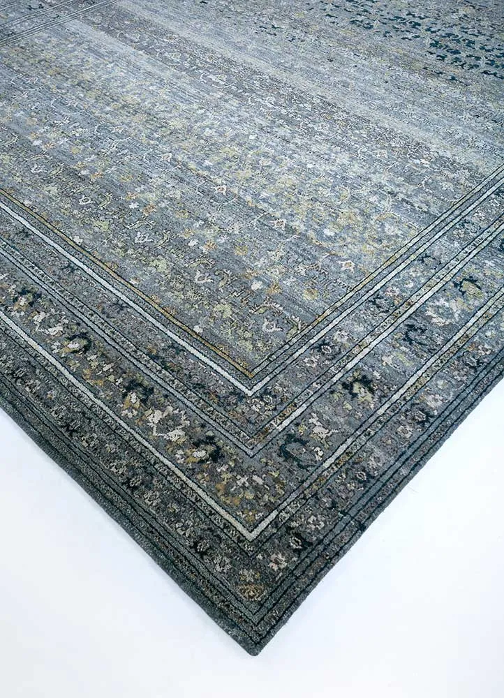 Wollteppich - 240 x 300 cm - grau