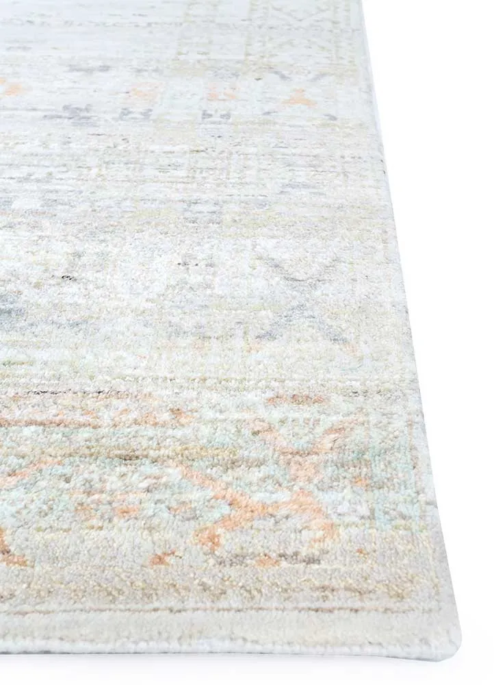 Wollteppich - 240 x 300 cm - silber