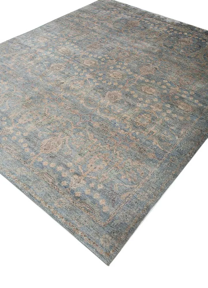 Designer Teppich - 240 x 300 cm - blau