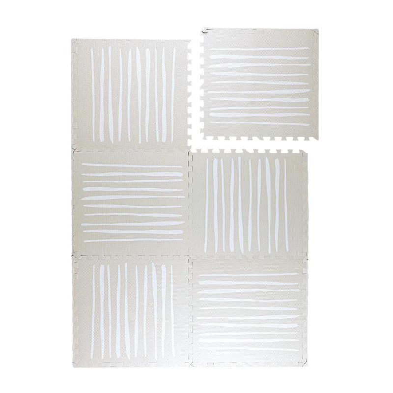 Puzzlematte - Alfie Stripes Grau/Beige