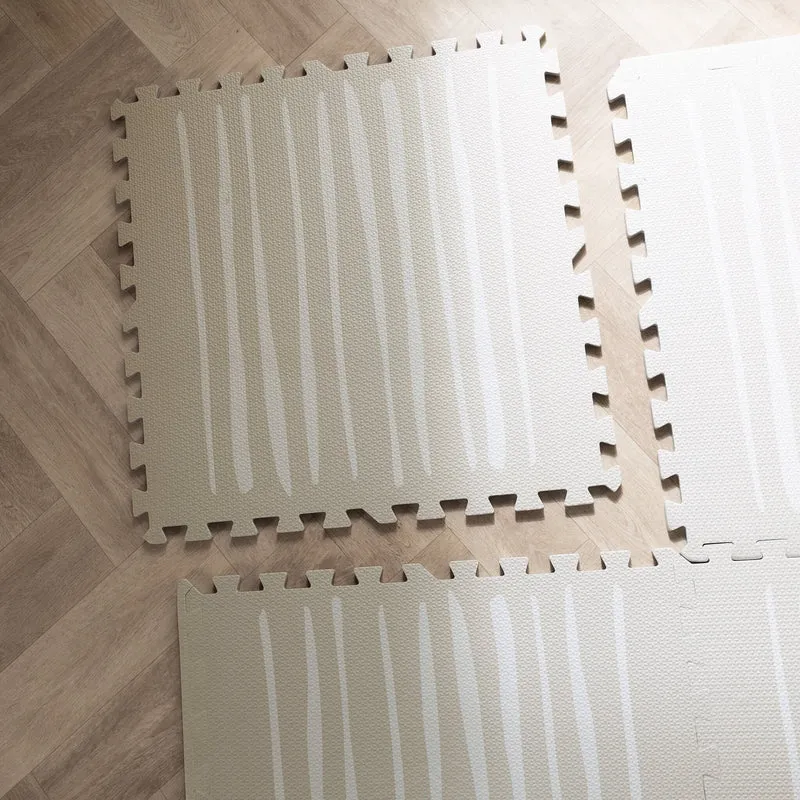 Puzzlematte - Alfie Stripes Grau/Beige