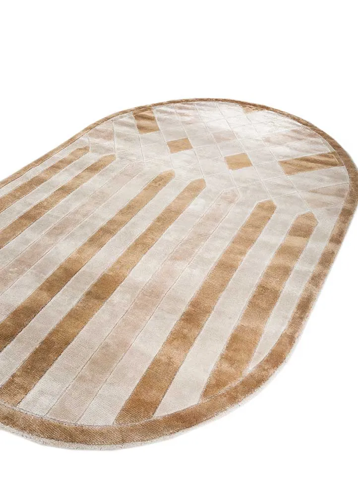 Designer Teppich oval - 180 x 270 cm - braun
