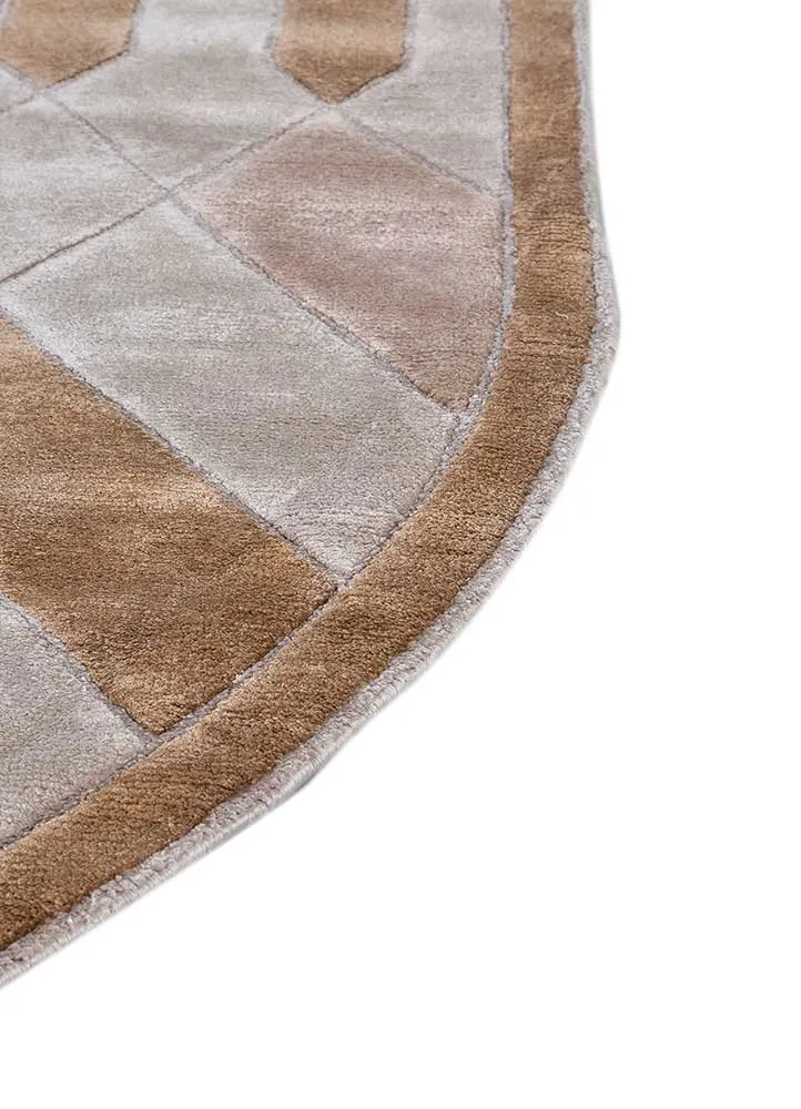 Designer Teppich oval - 180 x 270 cm - braun