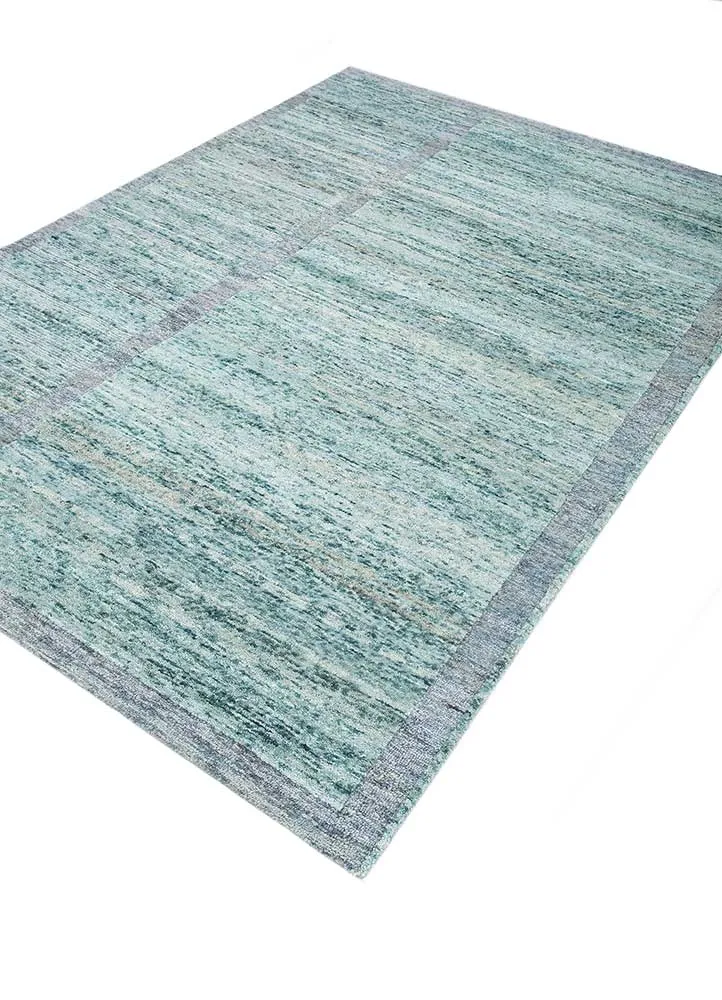 Wollteppich - 170 x 240 cm - blau