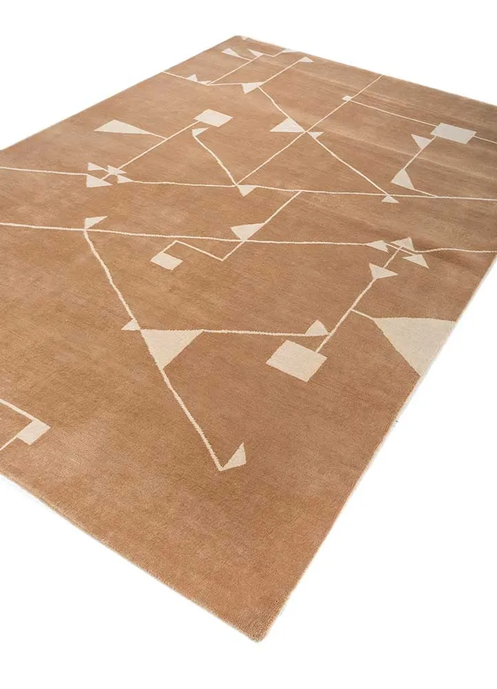 Wollteppich - 180 x 270 cm - gold