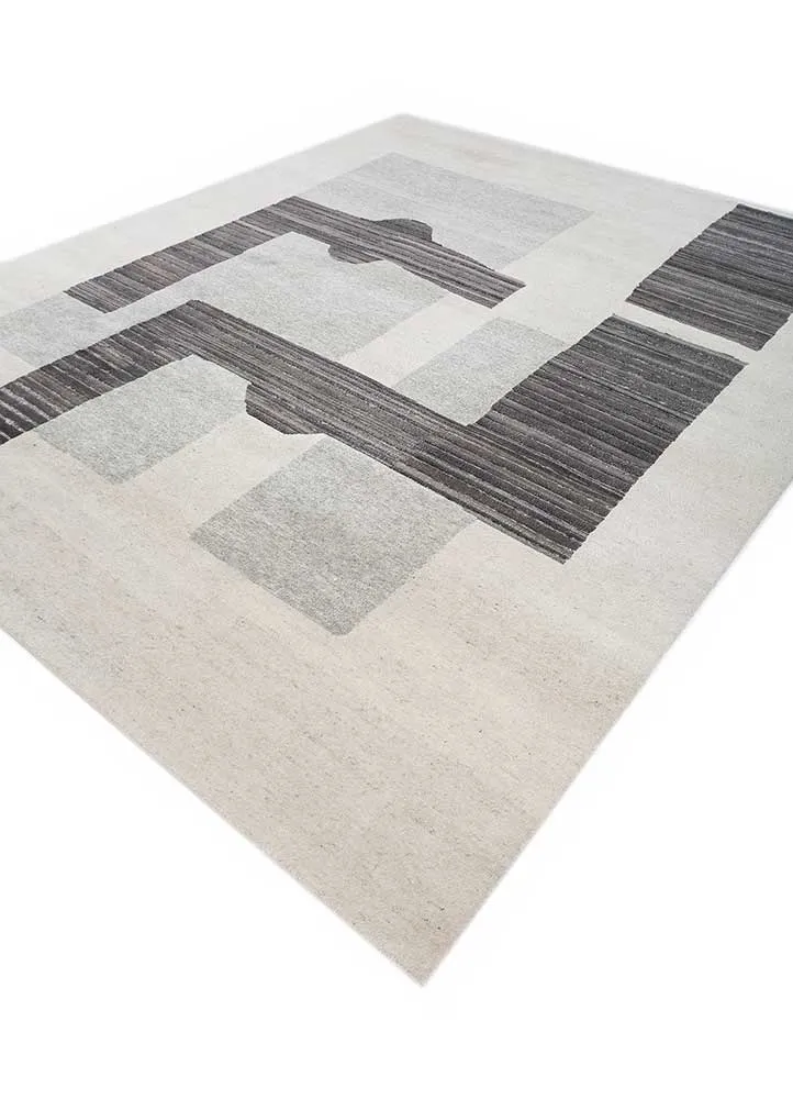 Wollteppich - 240 x 300 cm - grau