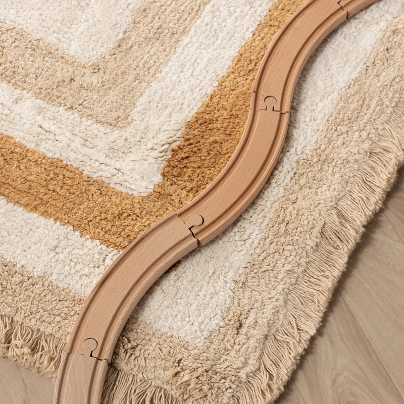 Waschbarer Kinderteppich - Milo Beige