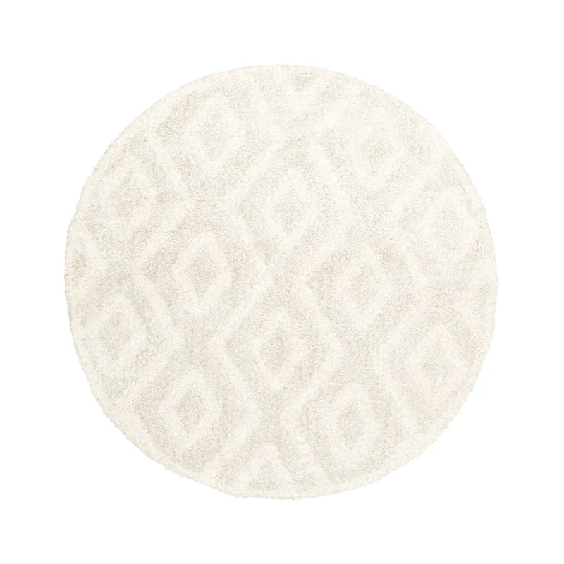 Teppich Skandinavisch Rund - Lova Diamond Creme