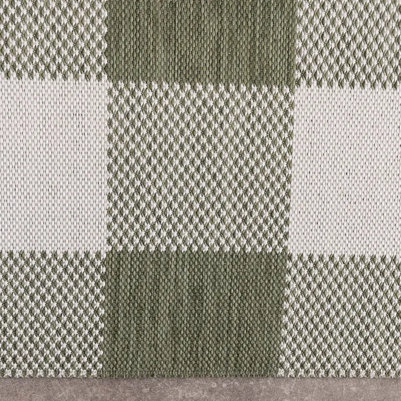 In- & Outdoor Teppich - Ranch Checkerboard Grün