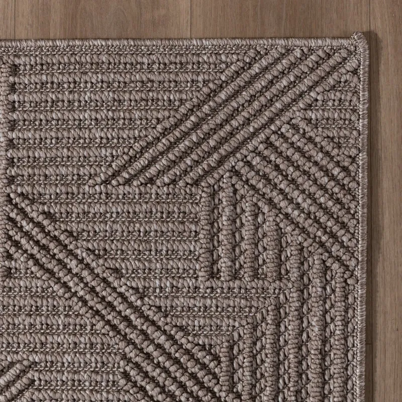 Teppich Läufer - Hidde 3D Maze Taupe