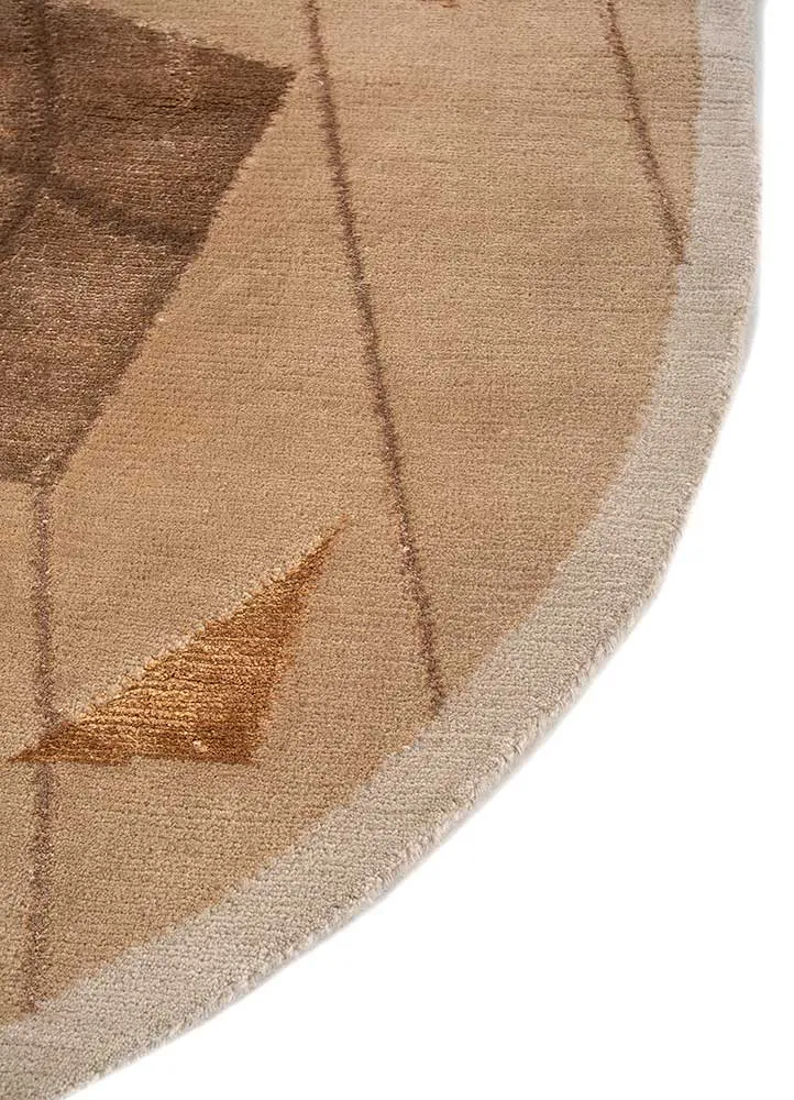 Wollteppich oval - 150 x 240 cm - beige