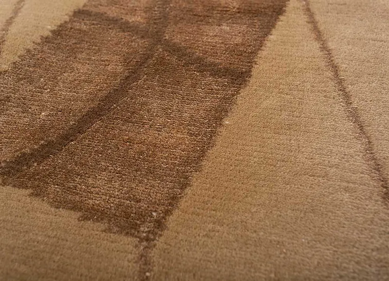 Wollteppich oval - 150 x 240 cm - beige