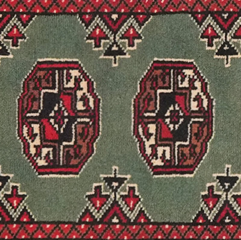 Turkman · Handgeknüpft – Grün, 97x62 cm