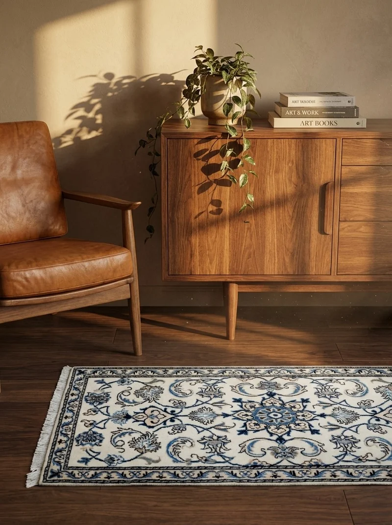 Nain 12La · Handgeknüpft – Beige, 133x68 cm