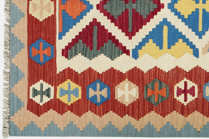 Kelim Gashgai · Handgewebt – Beige, 152x105 cm