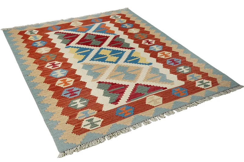 Kelim Gashgai · Handgewebt – Beige, 152x105 cm