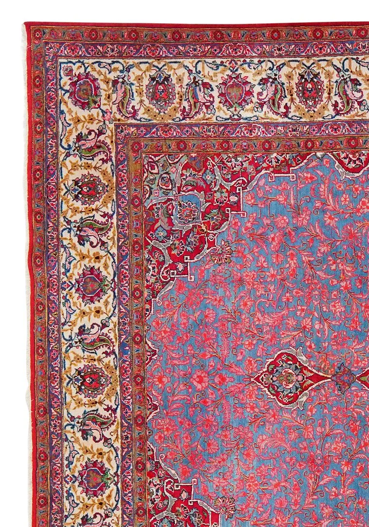 Kashan · Handgeknüpft – Blau, 326x237 cm