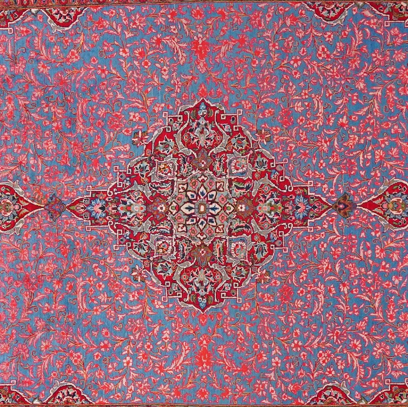 Kashan · Handgeknüpft – Blau, 326x237 cm