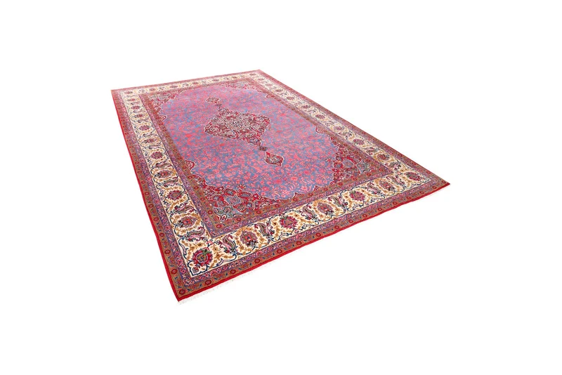 Kashan · Handgeknüpft – Blau, 326x237 cm
