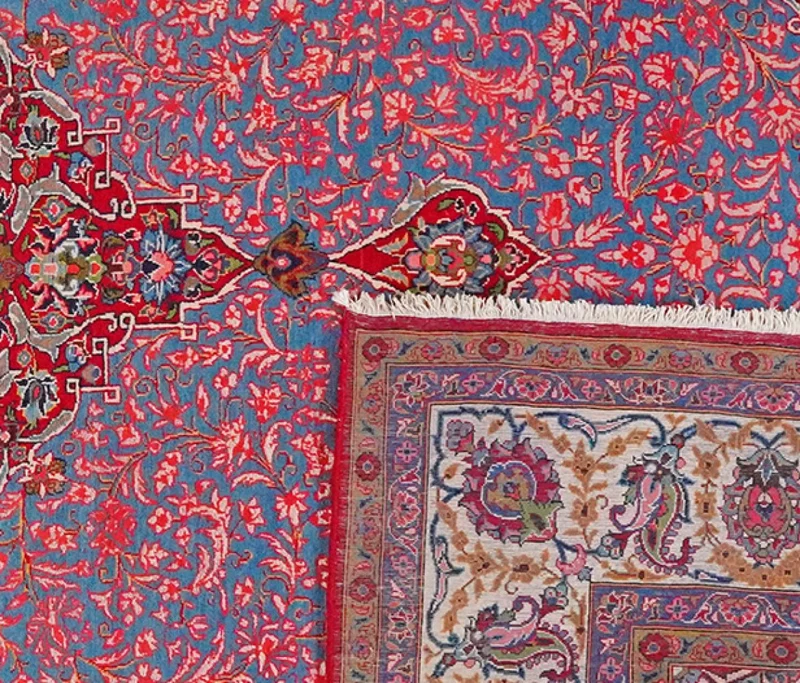 Kashan · Handgeknüpft – Blau, 326x237 cm