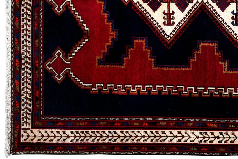 Afshar · Handgeknüpft – Blau, 233x159 cm