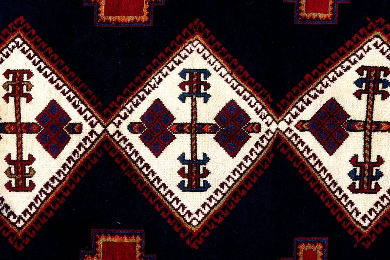 Afshar · Handgeknüpft – Blau, 233x159 cm