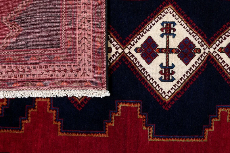 Afshar · Handgeknüpft – Blau, 233x159 cm