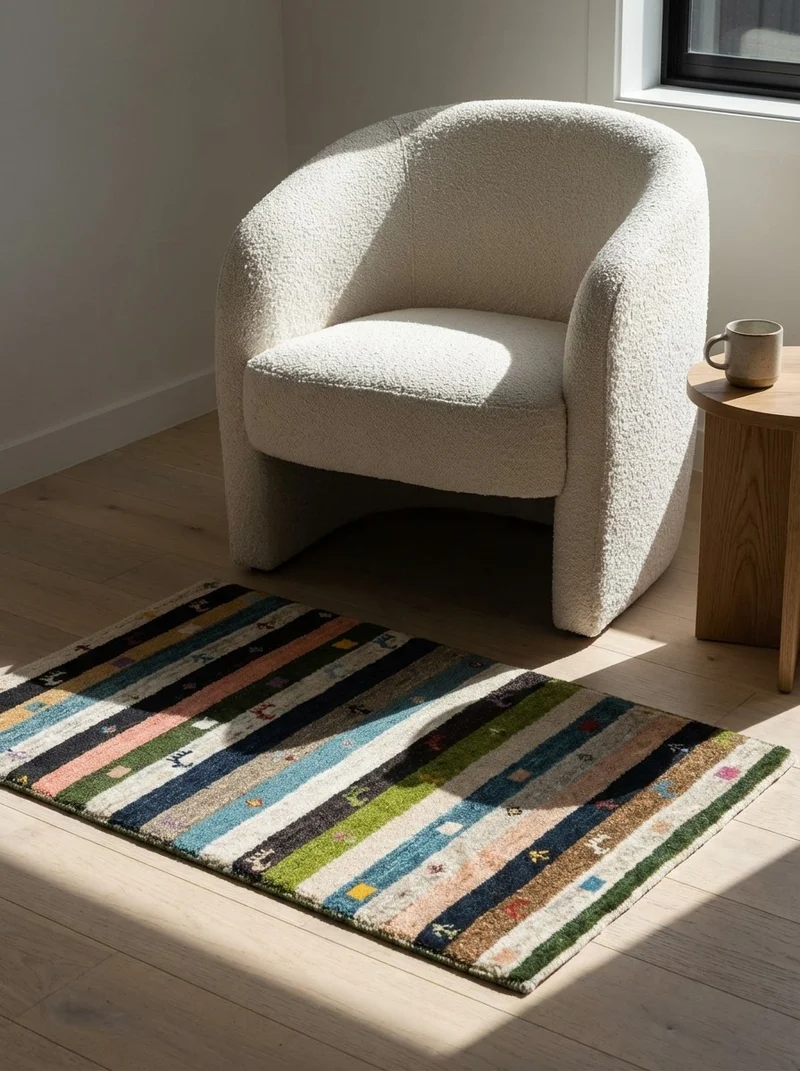 Gabbeh Sonnat · Handgeknüpft – Bunt, 93x61 cm