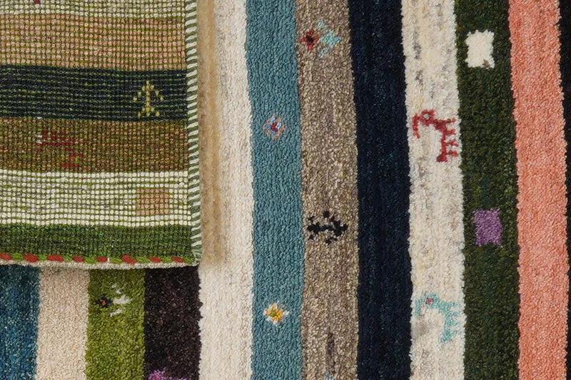 Gabbeh Sonnat · Handgeknüpft – Bunt, 93x61 cm