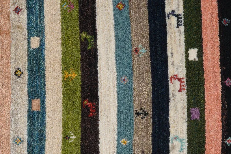 Gabbeh Sonnat · Handgeknüpft – Bunt, 93x61 cm