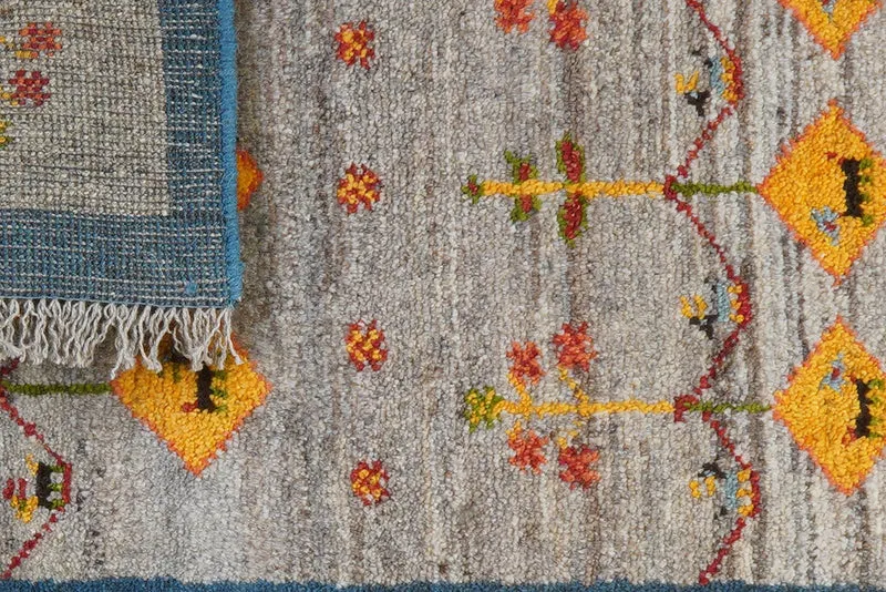 Gabbeh Sonnat · Handgeknüpft – Grau, 88x58 cm