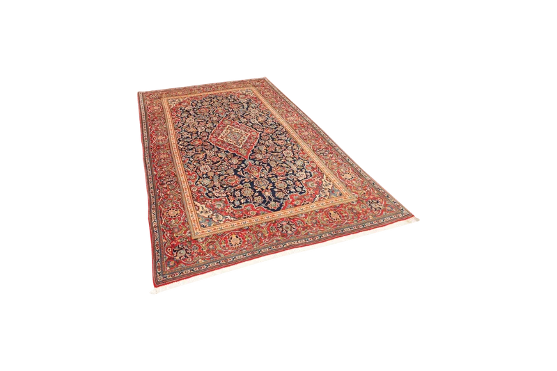 Kashan · Handgeknüpft – Blau, 214x148 cm