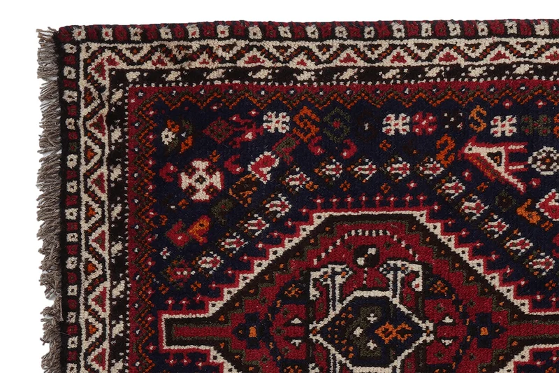 Shiraz · Handgeknüpft – Blau, 124x80 cm