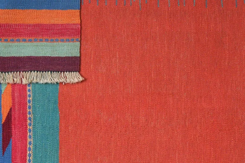 Kelim Gashgai · Handgewebt – Rot, 186x127 cm