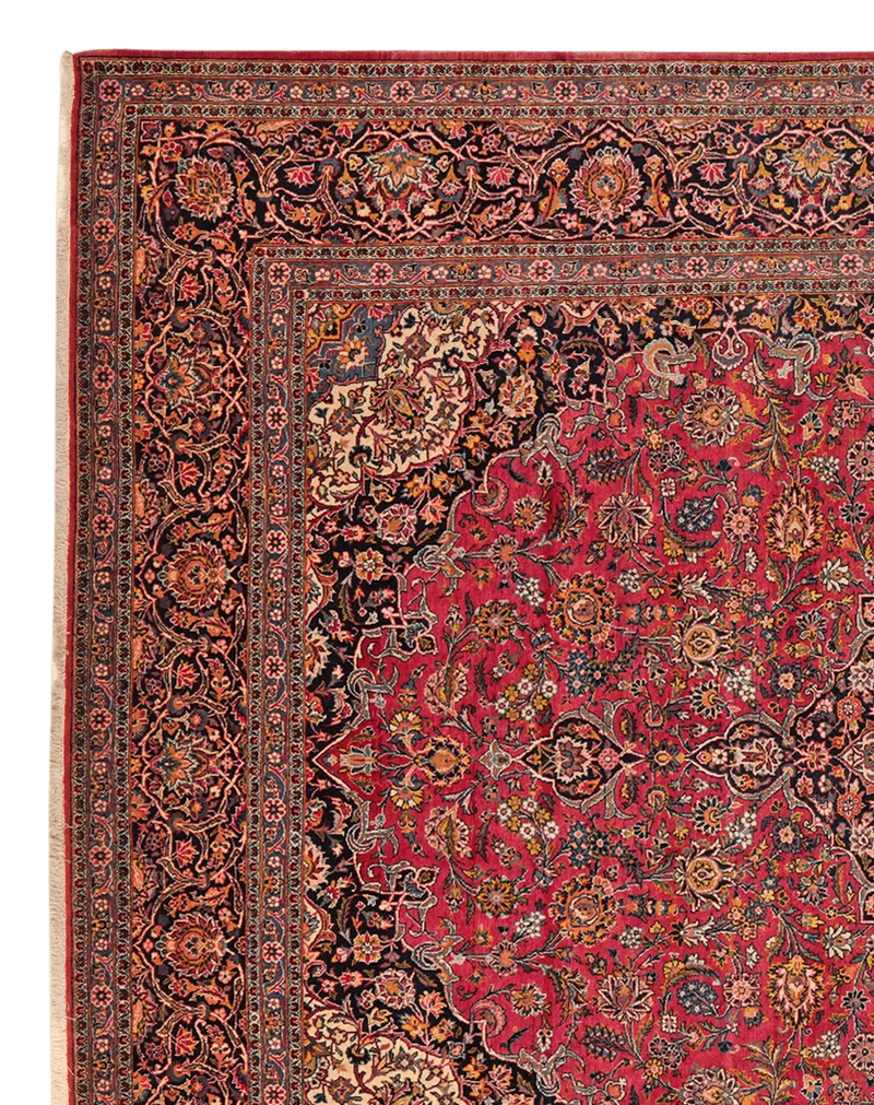 Kashan · Handgeknüpft – Rot, 382x281 cm