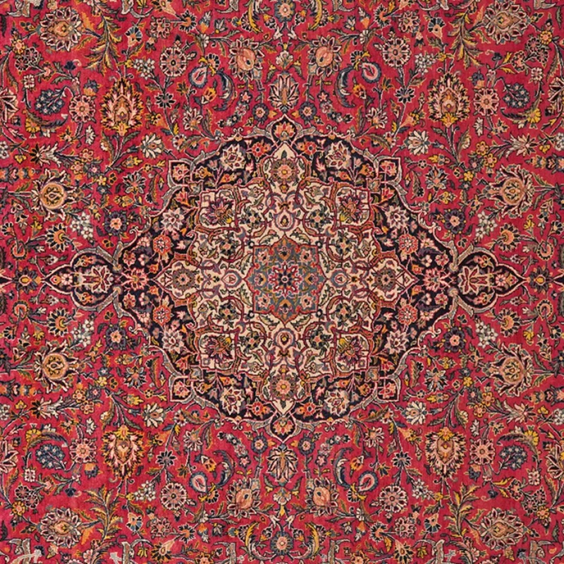 Kashan · Handgeknüpft – Rot, 382x281 cm